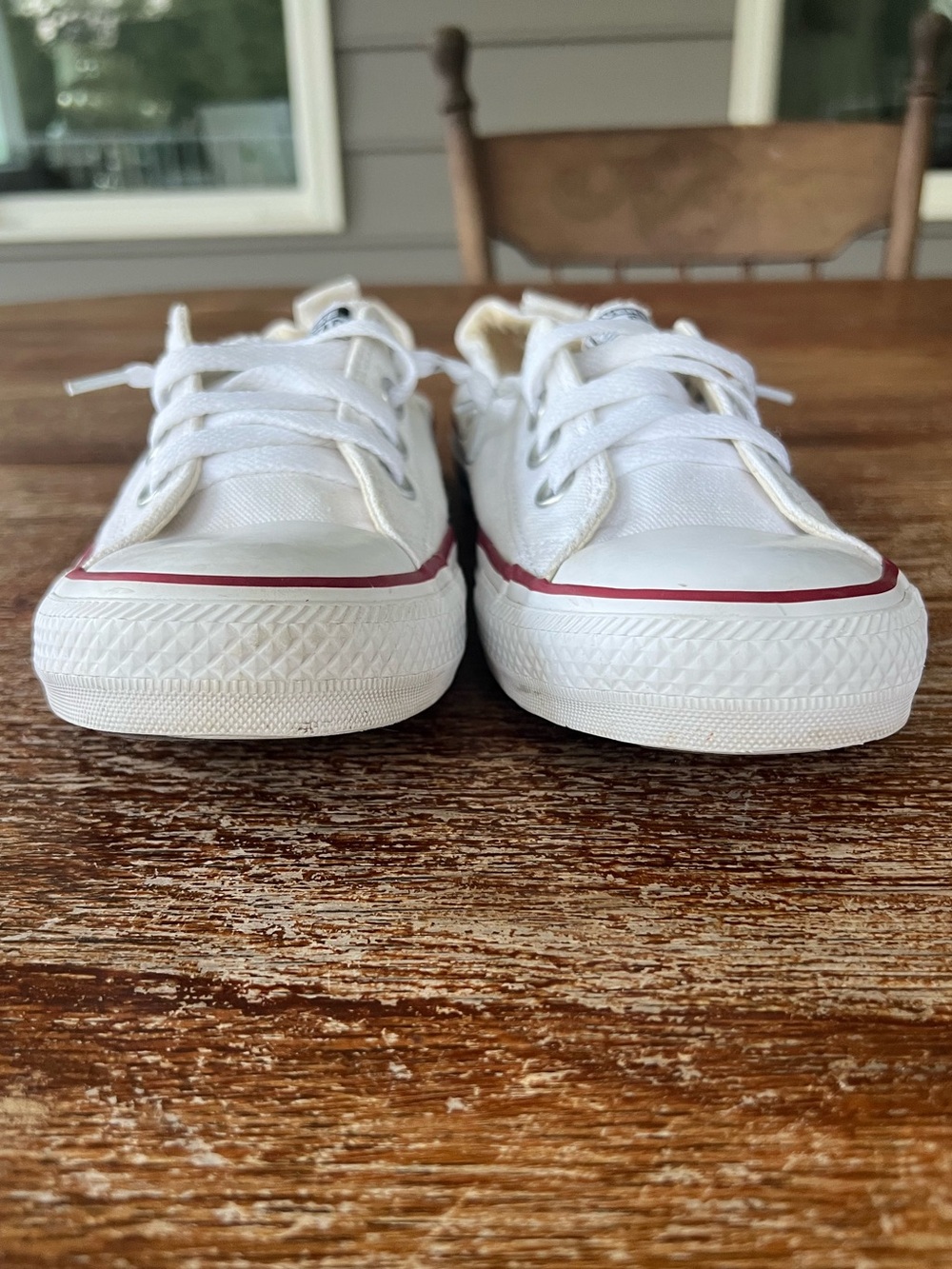 Converse All Star Chuck Taylor a slip On White Canvas Sneakers Low Top Women’s 8 - Picture 2 of 16